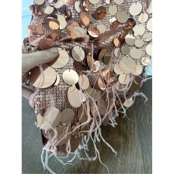 Ramy Brook rose gold metallic mini dress 2 nwt - Picture 4 of 9